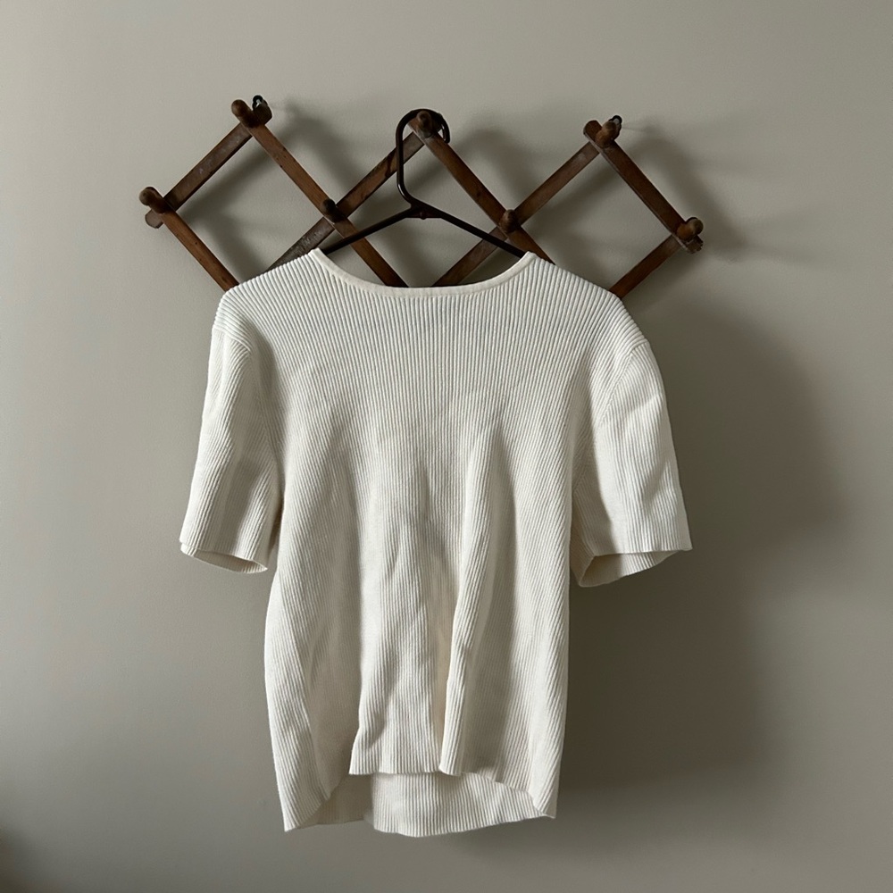 Appleseed's Classic White Short Sleeve Top